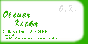 oliver kitka business card